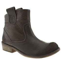 Red Or Dead Female Reeba Leather Upper Ankle Boots in Brown