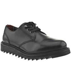 Red Or Dead Male Serrate Gibson Leather Upper Lace Up Shoes in Black