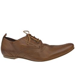 Red Or Dead Male Washed Brogue Leather Upper Lace up in Tan