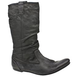 Red Or Dead Male Washed Slouch Boot Leather Upper Alternative in Black