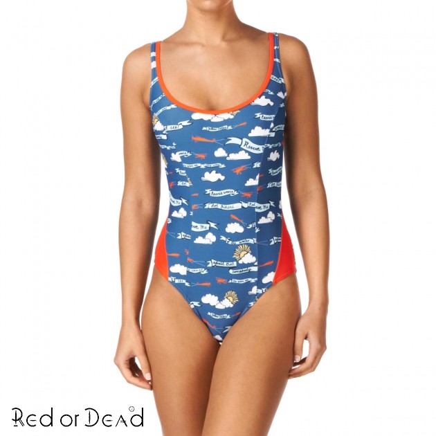 Womens Red or Dead Fly By Contour Swimsuit -