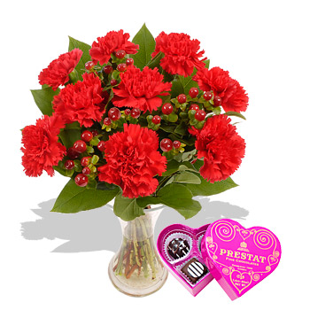 Red Passion and Chocs - flowers