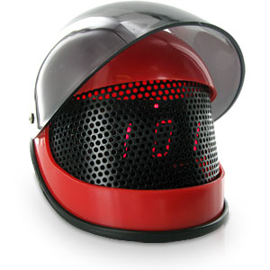 Red Racing Helmet Alarm Clock