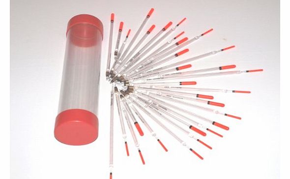 Red Set Of 30 Crystal Waggler Floats 