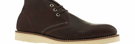 red wing Dark Brown 3 Tie Chukka Boot Boots