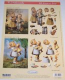 Reddy Creative Cards A4 3D step by step Hummel decoupage sheet - minstrels, girl and doll