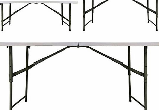 Redstone 4ft Folding Trestle Table - 3 Height Positions - Strong 300kg Load Capacity - Unique Lock Mechanism - Delivery Packaging With Polystyrene Side Protection To Prevent Damage