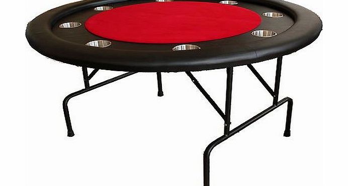 Redtooth Poker 8 Seat Round Red Baize Poker Table
