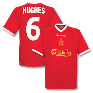 Reebok 01-03 Liverpool C/L Euro shirt   No.6 Hughes