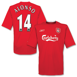 Reebok 04-06 Liverpool Home shirt   No.14 Alonso