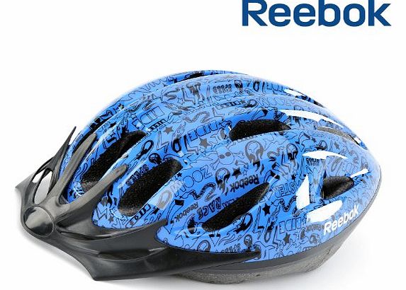 Reebok Boys Cycling Bike Helmet - Blue, 50-54 cm