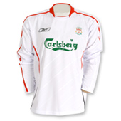 Liverpool Away Shirt 2005/06 - Long Sleeve Juniors - with Gerrard 8 Printing.