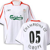 Liverpool Away Shirt 2005/06 with Champions Of Europe 05 printing.