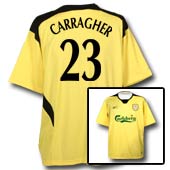 Liverpool FC Away Shirt - 2004 - 2005 with Carragher 23 printing.