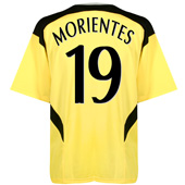 Liverpool FC Away Shirt - 2004 - 2005 with Morientes 19 printing.