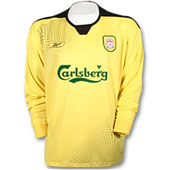 Liverpool FC Long Sleeve Away Shirt - 2004/05 with Cisse 9 printing.