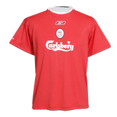 Reebok Liverpool Junior Play Dry T-Shirt - Red/White/Black.