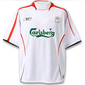 Liverpool Juniors Away Shirt - 2005/06 with Baros 5 printing.