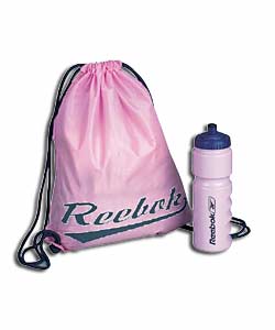 Reebok Pink Gym Sac and Water Bottle