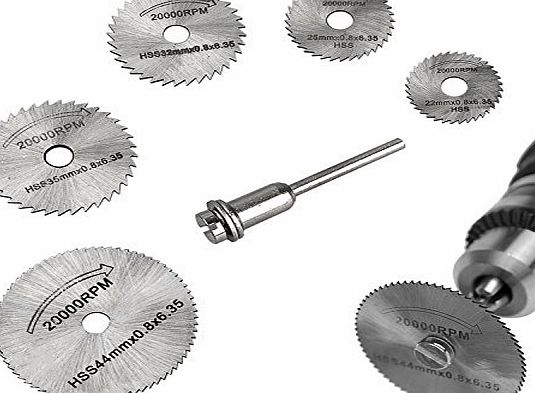 Reechin 6PCS HSS Cutting Saw Blades Wood Circular Discs Dremel Rotary tool set