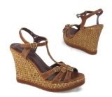 Garage Sandals - Damo - Womens Wedge Sandal - Tan Size 7 UK