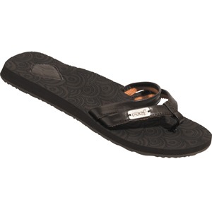 womens reef brown leather flip flops