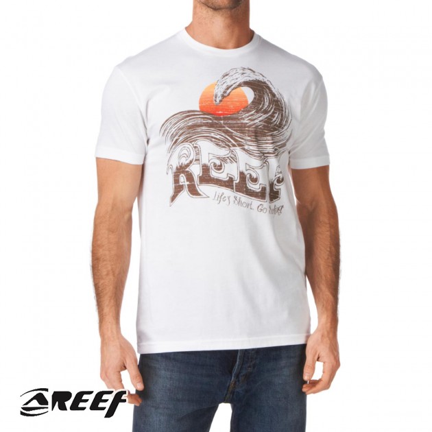 Mens Reef Chocolate Wave T-Shirt - White