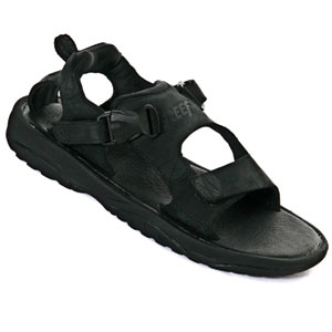 Mundaka IV Leather sandal - Black