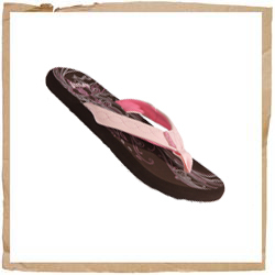 Seaside Flip Flop Brown/Hot Pink
