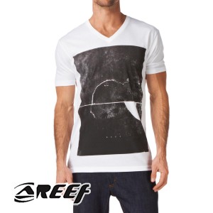 T-Shirts - Reef Fin Block T-Shirt - White