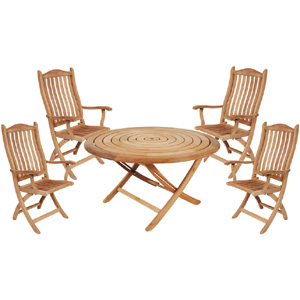 Mahogany Folding Round Table 1.3m -4