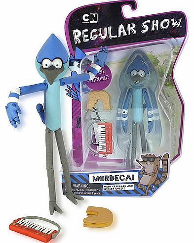 Regular Show Poseable Mordecai Figure With