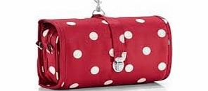 Reisenthel Wrapcosmetic, Large Hanging Toilet Bag, Wash Bag, Make-Up Bag, Beauty Case, ruby dots / red with white dots, WB3014