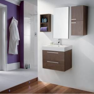 Relax Oak Bathroom Furniture Vanity Unit Shelf
