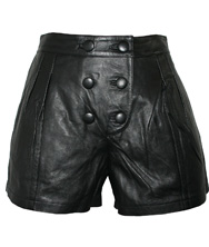 High Waist Leather Shorts
