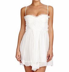 Spirit white pleated mini dress