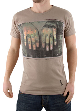 Religion Taupe Hand Tattoo T-Shirt