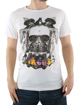 White Skull Circus `lubbed to Death`T-Shirt