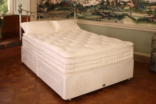 Relyon Beds Latex Pillowtop Divan Bed Double 135cm