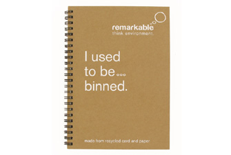 Remarkable A5 Spiral Bound Recycled Card Notepad