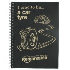 Case of 10 Remarkable Recycled Car Tyre Notebook