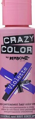 Renbow Crazy Color Semi Permanent Hair Color Cream Violette No.43 100ml