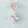 Square and Lavender Crystal Pendant
