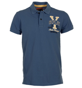 Blue Pique Polo Shirt