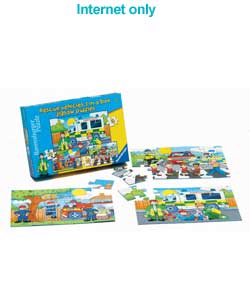 Rescue Vehicles - 3 in a Box Puzzles