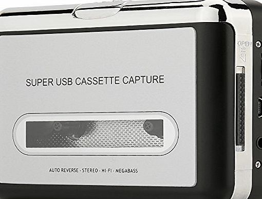 Reshow Cassette Player - Portable Tape Player Captures MP3 Audio Music via USB - Compatible with Laptops and Personal Computers - Convert Walkman Tape Cassettes to iPod Format
