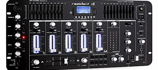 Resident DJ  Kemistry 3 DJ Mixer 4-channel USB SD Black