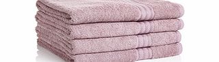 Restmor Four mauve Egyptian cotton bath sheets