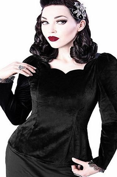 Restyle Black Wave Blouse - Size: M 1332