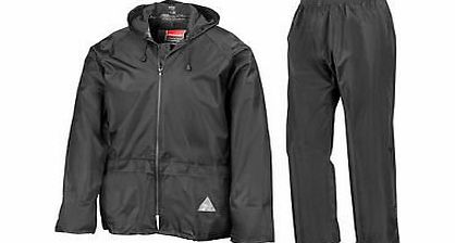 Result ADULTS FULLY WATERPROOF JACKET AND TROUSER SET - 5 COLOURS (MEDIUM, BLACK)